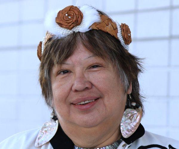 Woman in traditional Indigenous attire