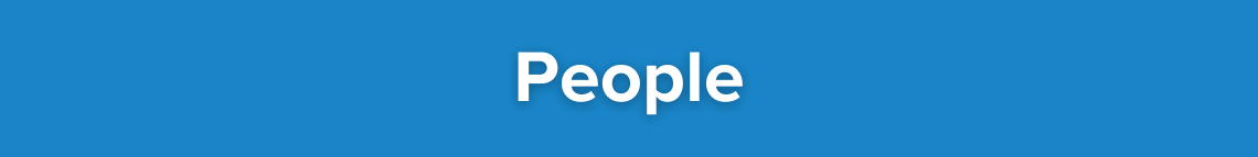 Blue banner for the People section of the Measuring Progress page.