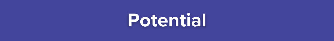 Purple banner for the Potential section of the Measuring Progress page.