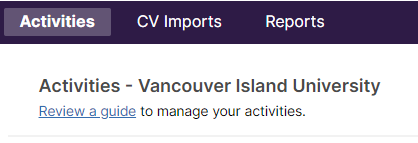 Screenshot of Review a Guide